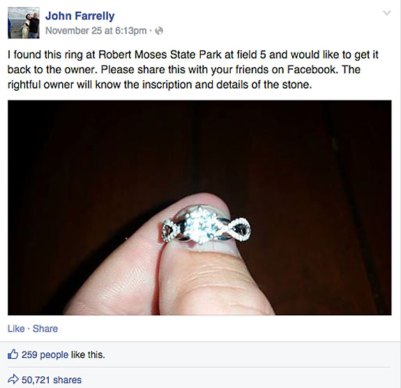 30,000 wedding ring found in toilet