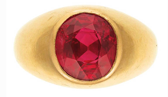 Palette.burmese ruby ring