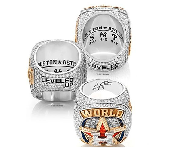 624 Diamonds, 55 Sapphires Star in Astros' 2022 World Series Champions –  Beeghly & Co.